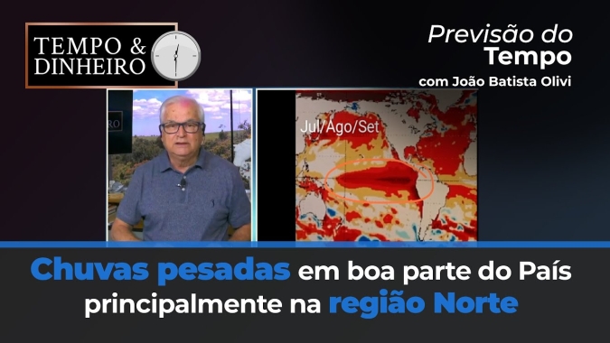 Previsão do tempo mostra chuvas pesadas em boa parte do País e principalmente na região Norte