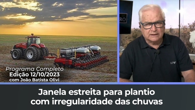 Janela estreita de plantio com irregularidades de chuvas
