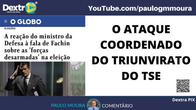 O ataque coordenado do triunvirato do TSE, análise por Paulo Moura, cientista ´político do canal Dextra