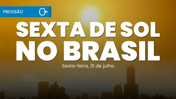 Tempo firme predomina, mas nova frente fria ameaça o Sul | Previsão do tempo 31/07/2026