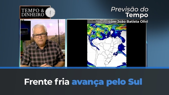 Frente fria avança pelo Sul e primeiras chuvas já devem chegar ao Centro-Oeste até o final do mês