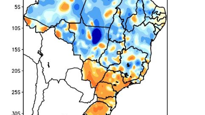 Volta a chover no Brasil, mas Centro-Sul do país continua registrando volumes abaixo da média