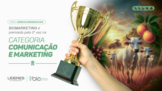 Biomarketing é vencedora do prêmio "Líderes do Agronegócio 2025" na categoria comunicação e marketing