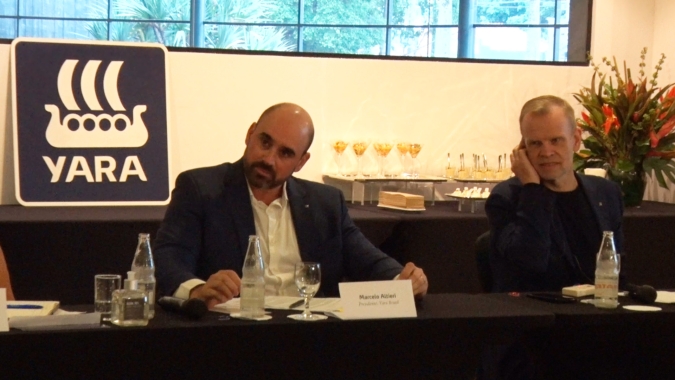 Sustentabilidade, preços dos fertilizantes e papel do Brasil na agricultura foram destaques da visita do CEO da Yara Internacional ao país