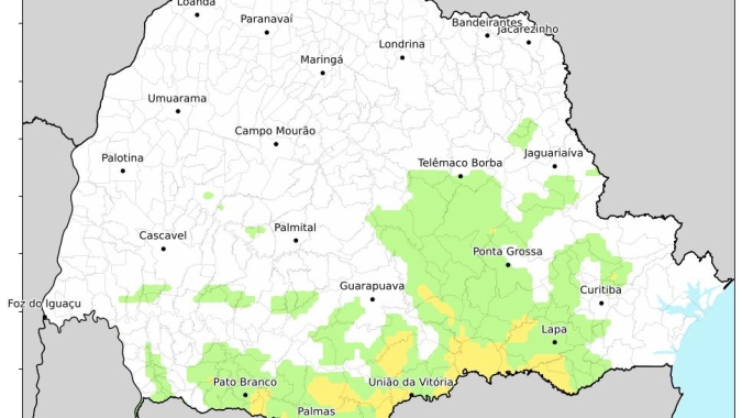 Simepar prevê mais geadas para o Paraná nesta 3ª feira (12); atenção ao feijão e milho safrinha