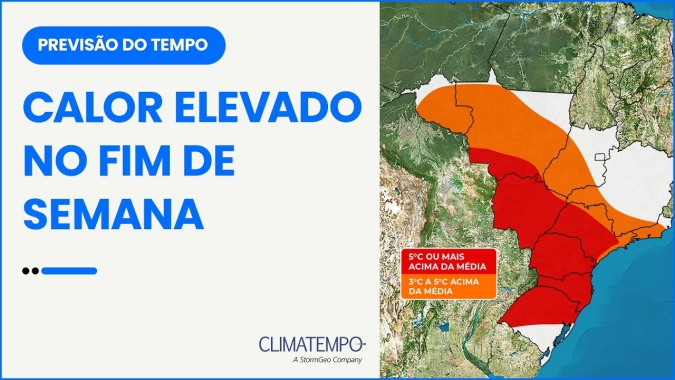 Confira a previsão do tempo para este final de semana Sábado (16) e Domingo (17) para todo o Brasil