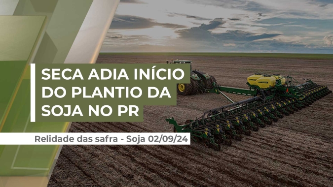 Plantio da soja já está liberado para a Região 2 do Paraná, mas seca deve fazer semeadura atrasar
