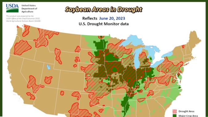 EUA: Seca piora e aumentam áreas de soja e milho sob condições adversas, mostra Drought Monitor