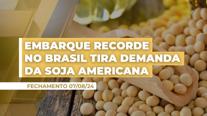 Recorde histórico de embarque de soja no Brasil tira demanda americana em momento de consolidação de safra cheia nos EUA