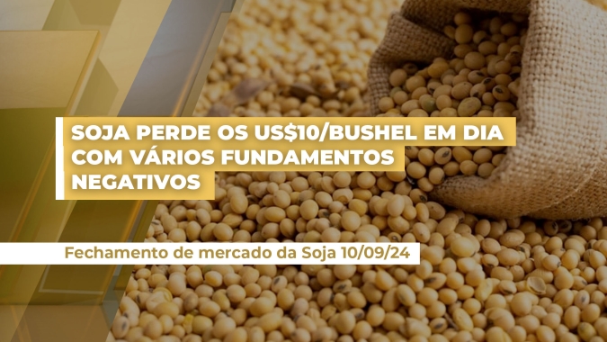 Dúvidas sobre a demanda chinesa, revisão da safra americana, furacão e queda do petróleo ajudaram a pressionar soja em Chicago