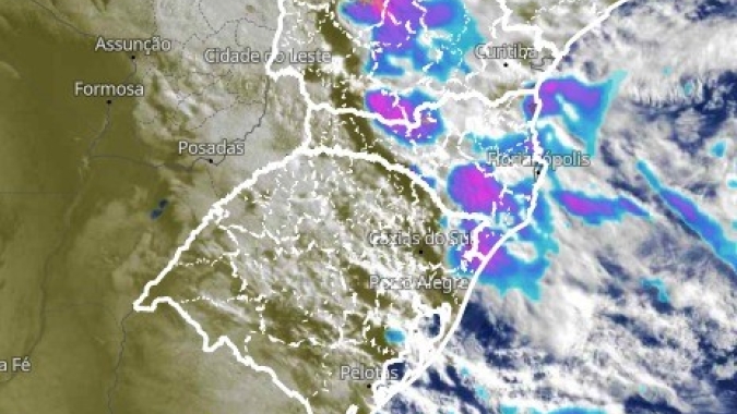 Temporais com granizo atingem o Sul e chuva segue nos próximos dias