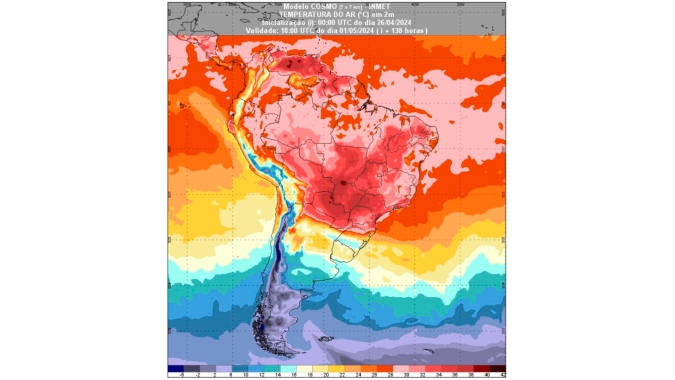 Onda de calor deve se intensificar a partir desta sexta-feira (26) elevando as temperatura em toda faixa central do país, podendo chegar ao Nordeste