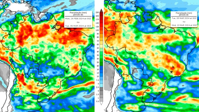 Chuvarada nos extremos do mapa: frente fria leva chuvas para o Sul do país enquanto Zcit  abastece o Nordeste