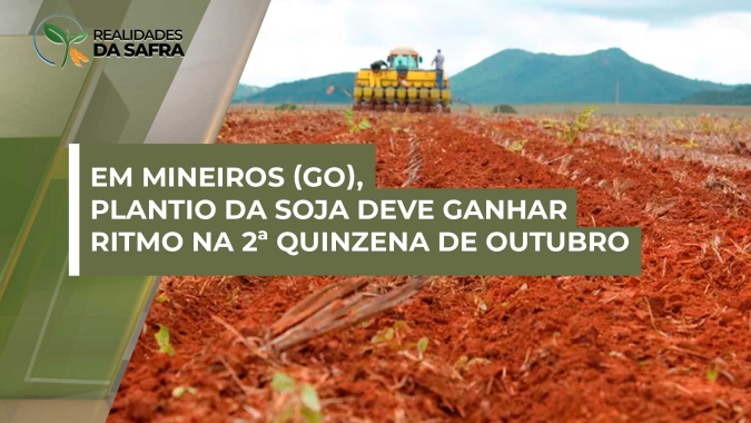 Em Mineiros (GO), produtores aguardam a chuvas regulares na segunda quinzena de outubro para plantarem a soja