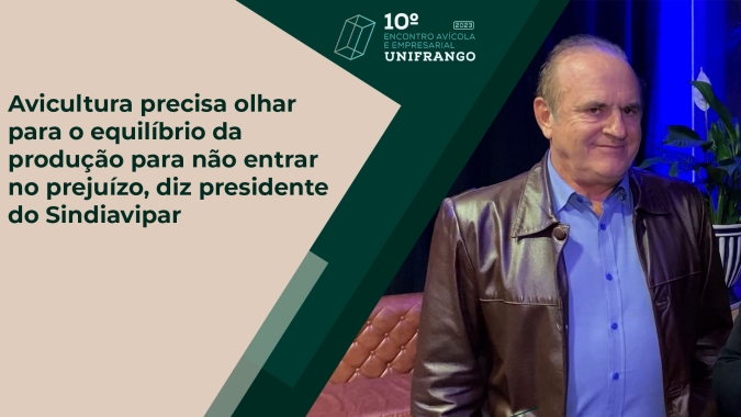 Avicultura precisa olhar para o equilíbrio da produção para não entrar no prejuízo, diz presidente do Sindiavipar