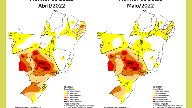 Monitor de Secas registra abrandamento do fenômeno em São Paulo e estabilidade no Espírito Santo, Minas Gerais e Rio de Janeiro