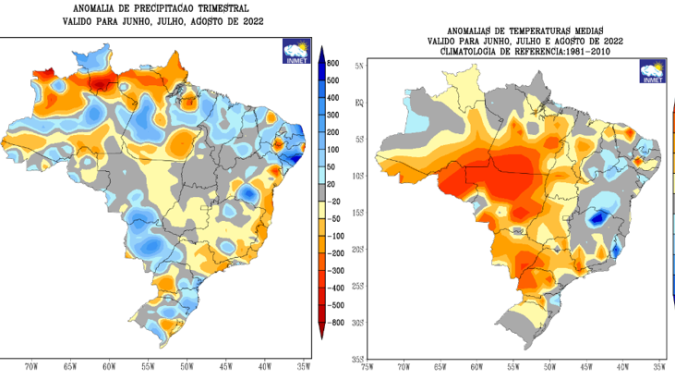 Balanço: Inverno 2022 foi de altas temperaturas e chuvas acima da média no Brasil