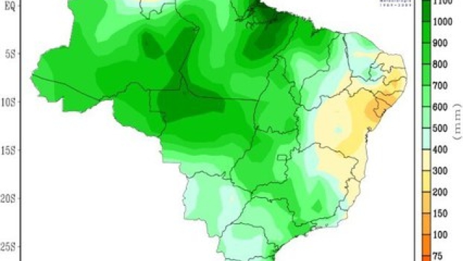 Inmet: Verão tem previsão de chuvas acima da média na maior parte do país