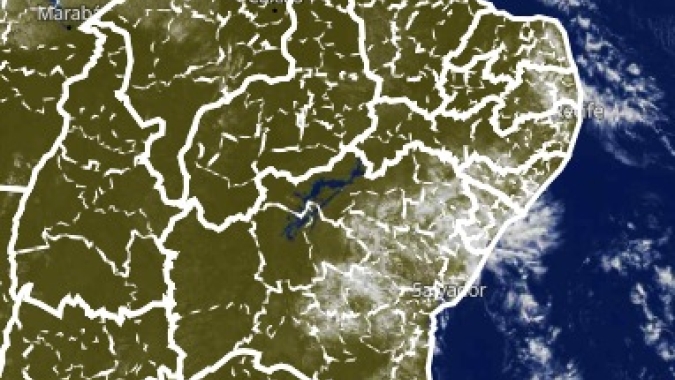 Interior do Nordeste continua seco, enquanto litoral mantém condições para chuva
