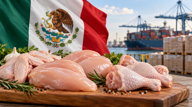 Exportação de Frango Mexicano no Porto