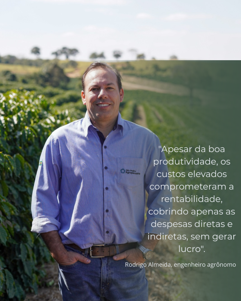 Apesar da boa produtividade, os custos elevados comprometeram a rentabilidade, cobrindo apenas as despesas diretas e indiretas, sem gerar lucro.(1)