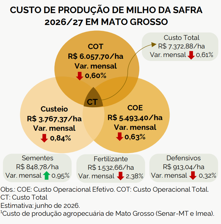 Custo produção milho