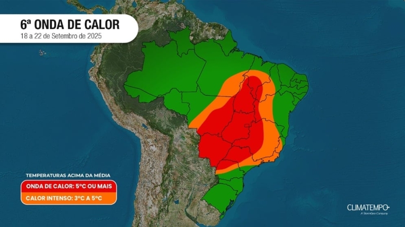 Mapa onda de calor - Climatempo