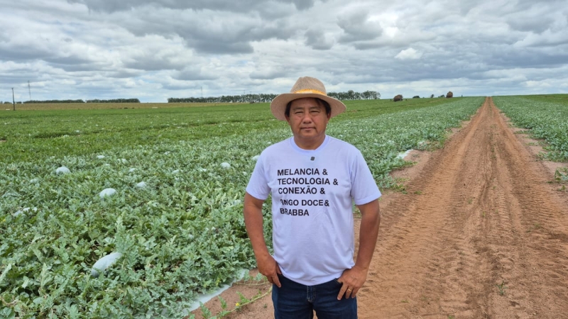Pedro Orita, prdutor de melancia em Teixeira de Freitas