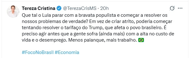 Tweets Tereza Cristina (1)